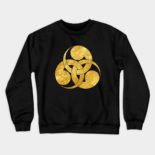 Tadpole Mon Japanese samurai clan in faux gold Crewneck Sweatshirt by redhomestead